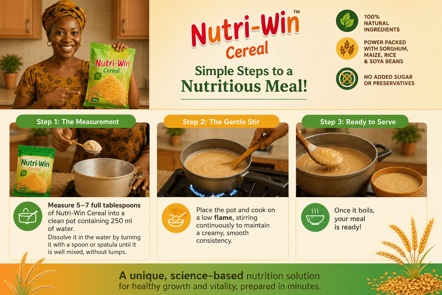How to prepare Nutri-Win Cereal